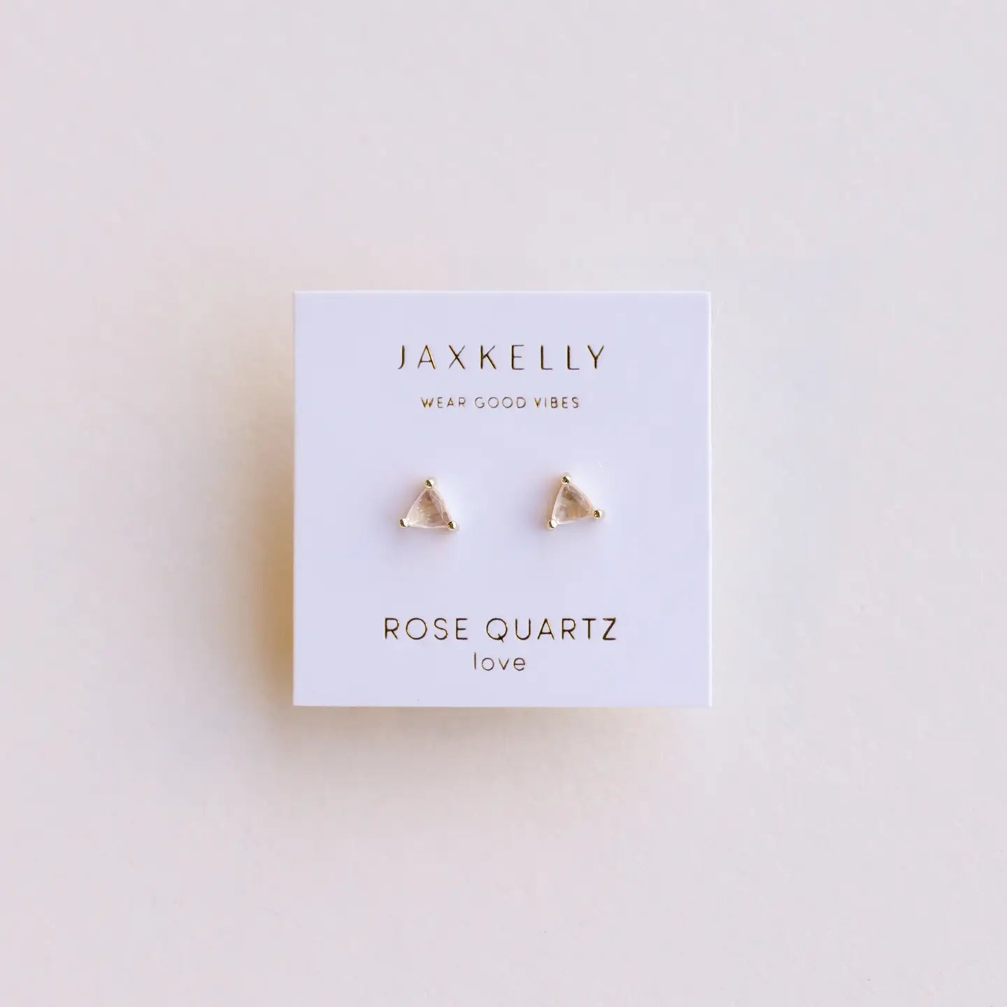Rose Quartz // Love // Mini Gem Earrings