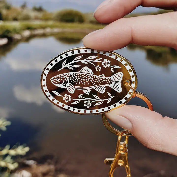 Folk Trout Keychain