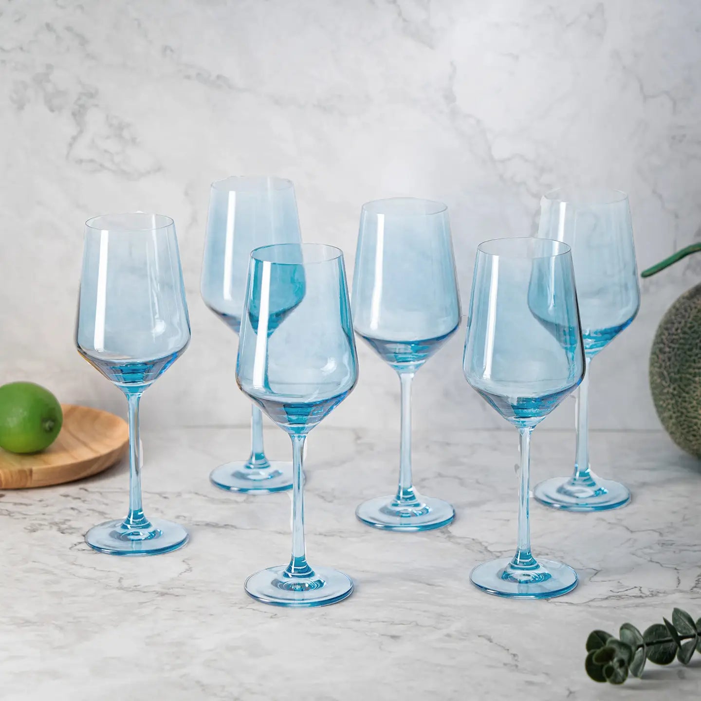 Colored Crystal Wine Glass | Set of 2