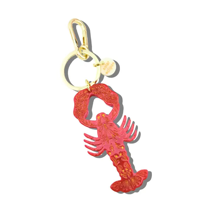 Hand-Painted Lobster Keychain