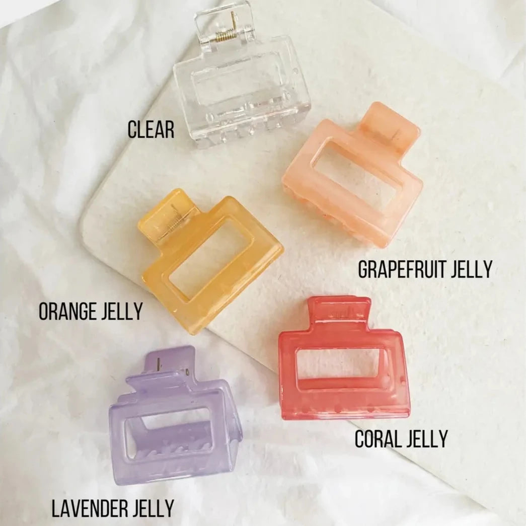 Jelly Hair Clips - 2 Inch