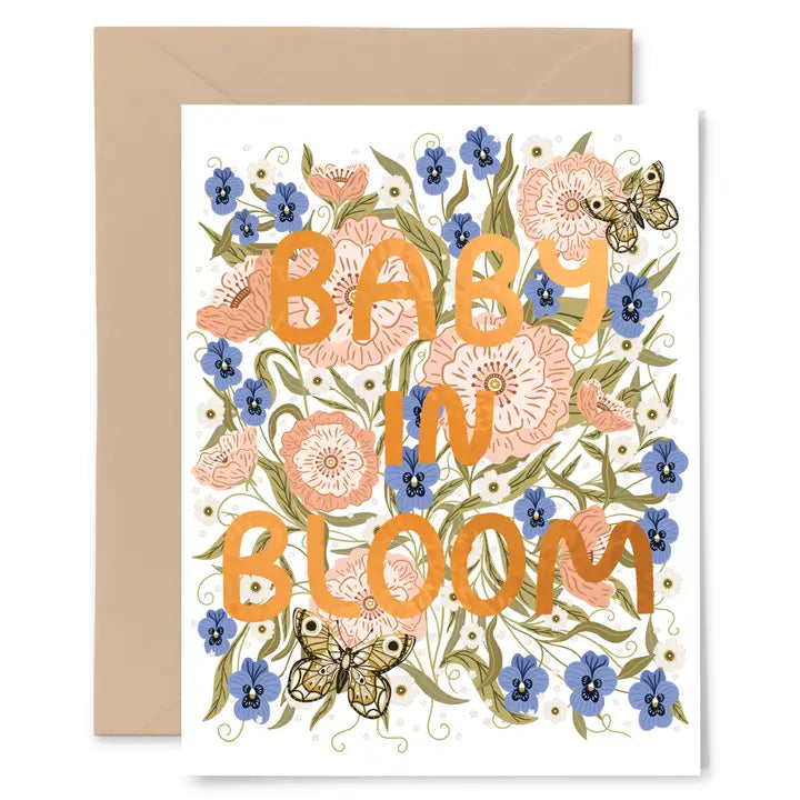 Baby in Bloom Congratulations Card