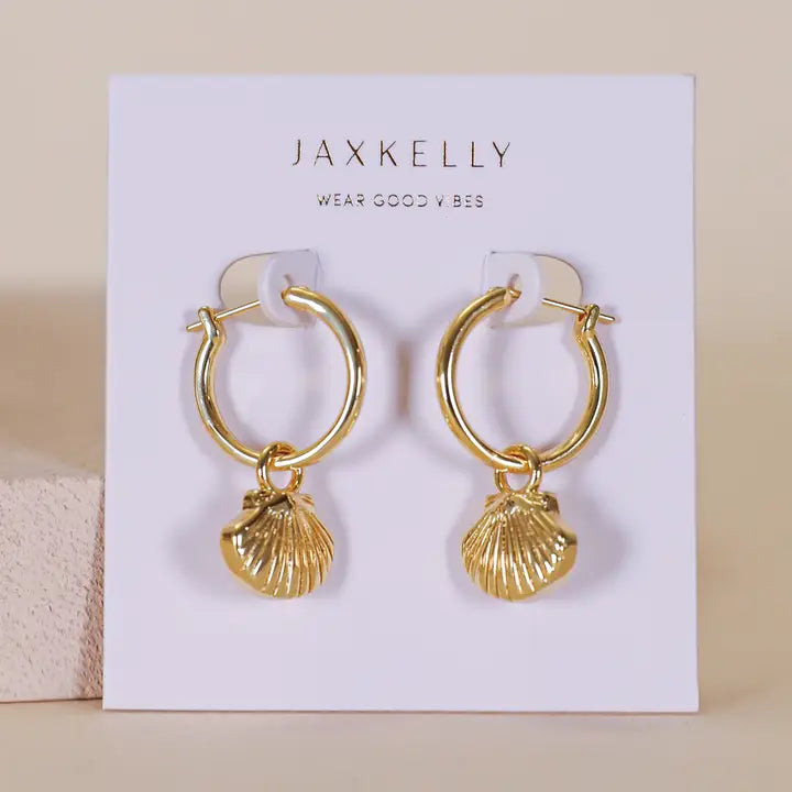 Seashell Hoop Earrings