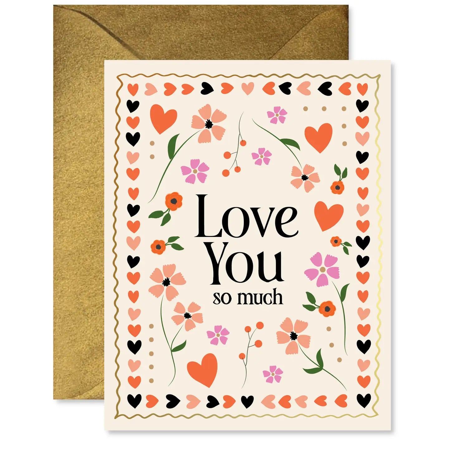 Mosaic Floral Love You Card