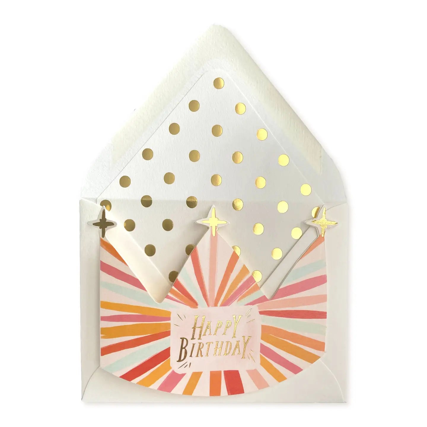 Bright Stripes Birthday Crown Card