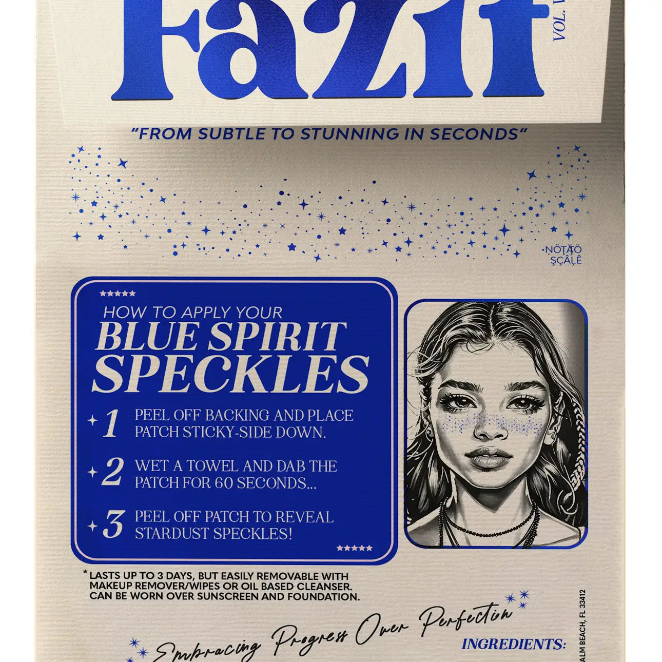 Blue Spirit Speckles Makeup Patches