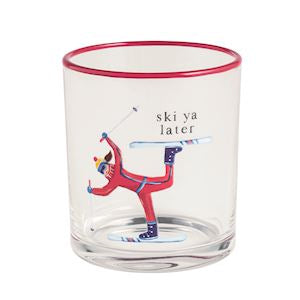 Ski Ya Later Ski Glass