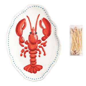 Lobster Platter & Toothpick Set