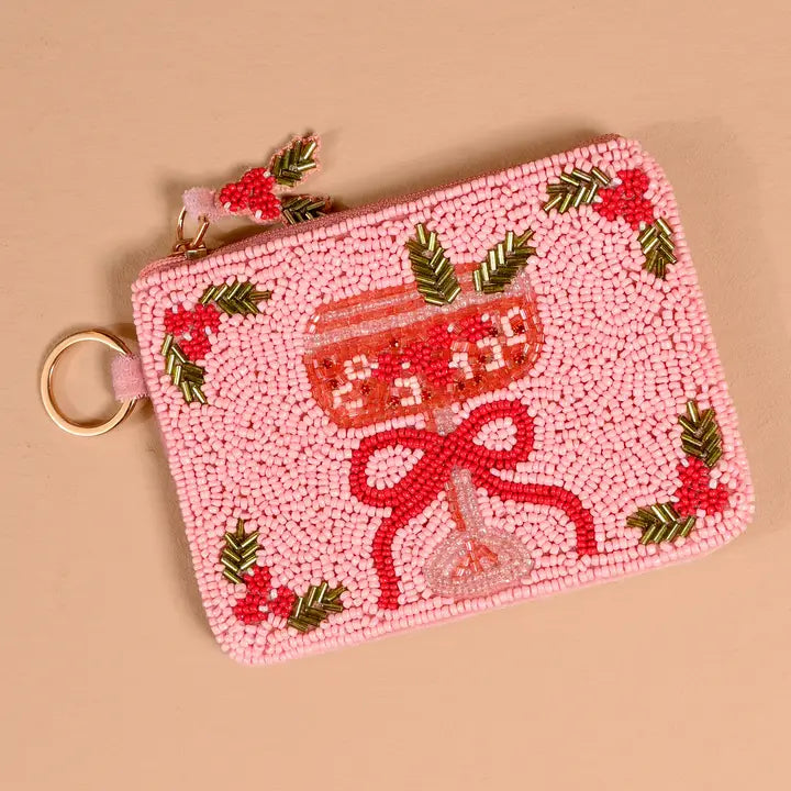 Holiday Handcrafted Beaded Pouch