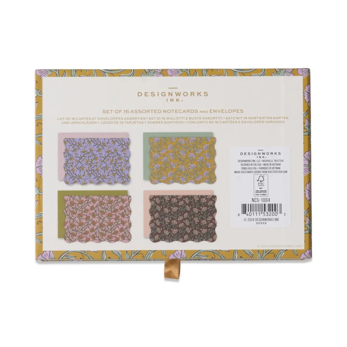 Vintage Floral Notecards - Set of 16