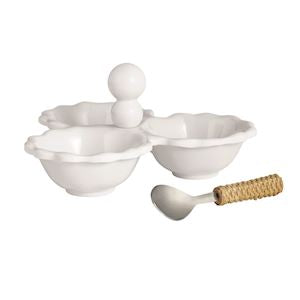Ruffle Outdoor Triple Tidbit Set