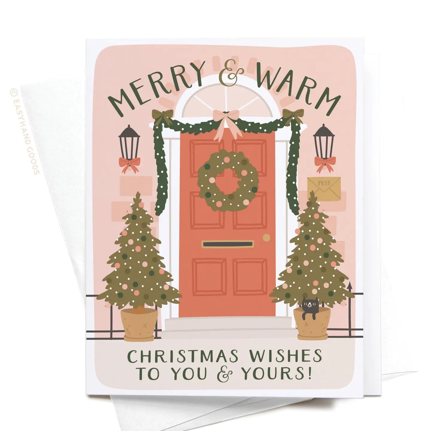 Merry & Warm Christmas Wishes Door Card