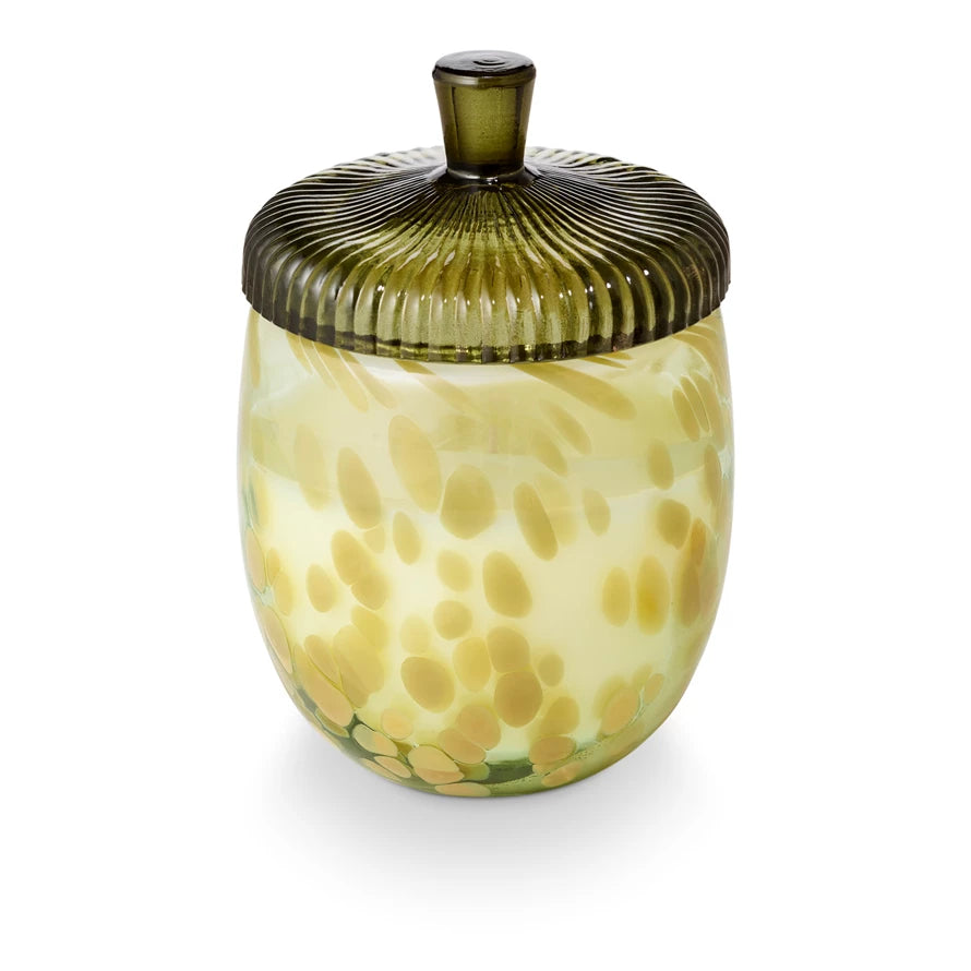 Glass Acorn Candle - Leaves & Acorns