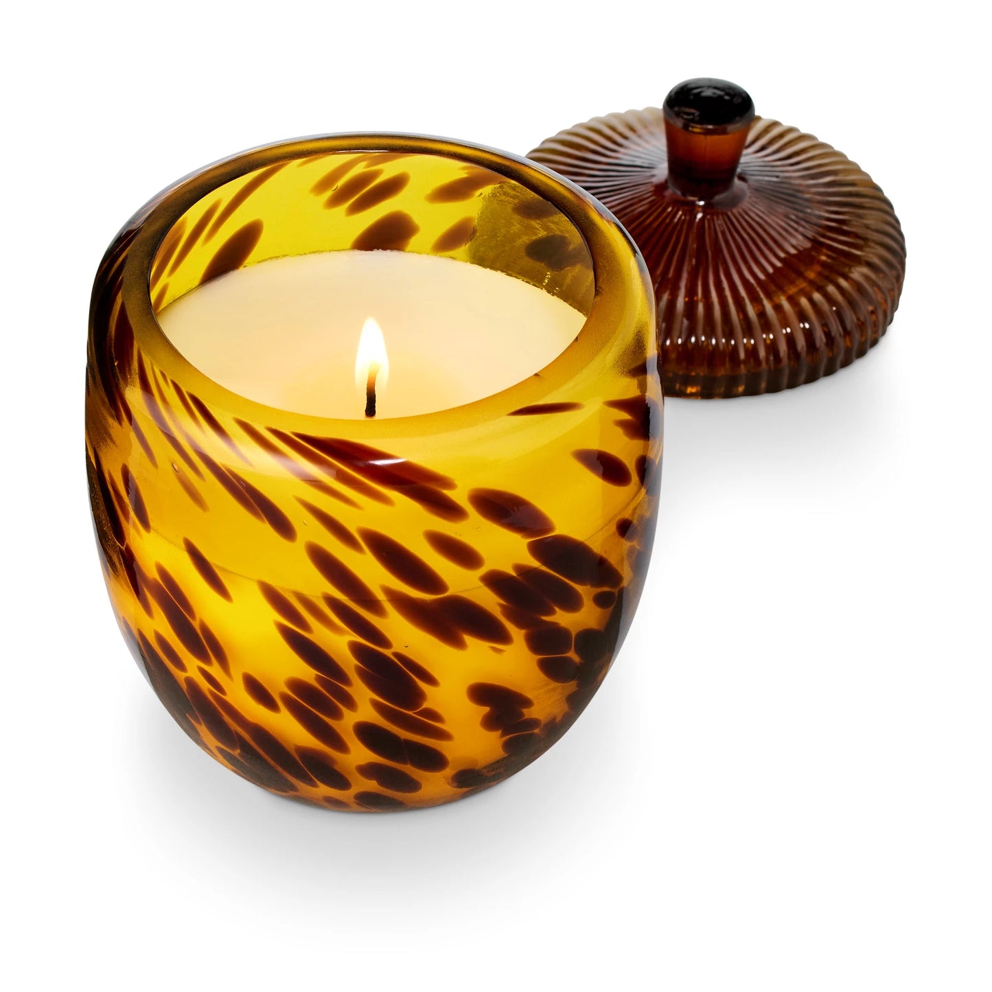 Glass Acorn Candle - Woodfire