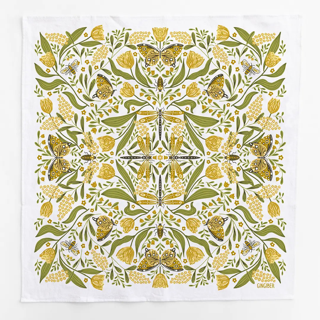 Golden Garden Tea Towel