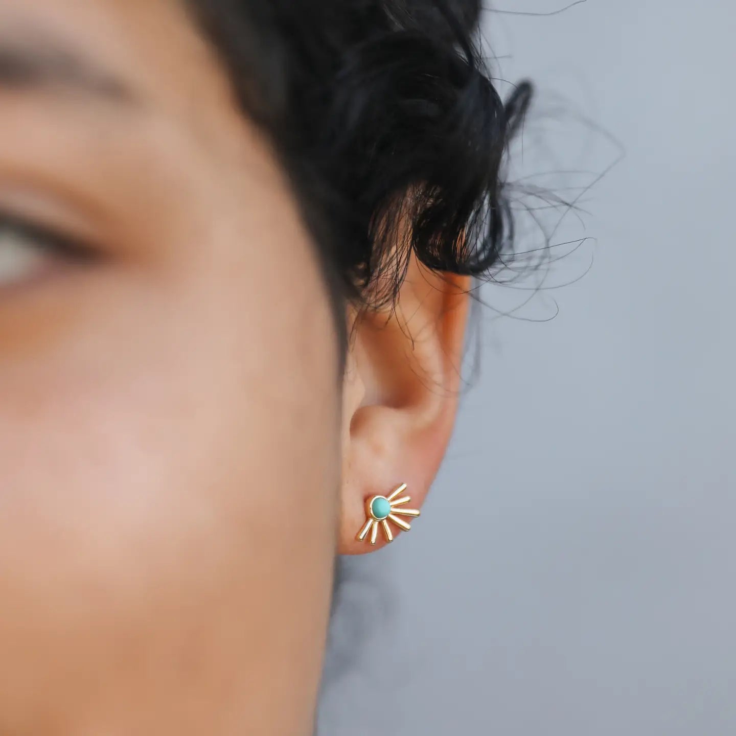 Sun Ray Turquoise Studs