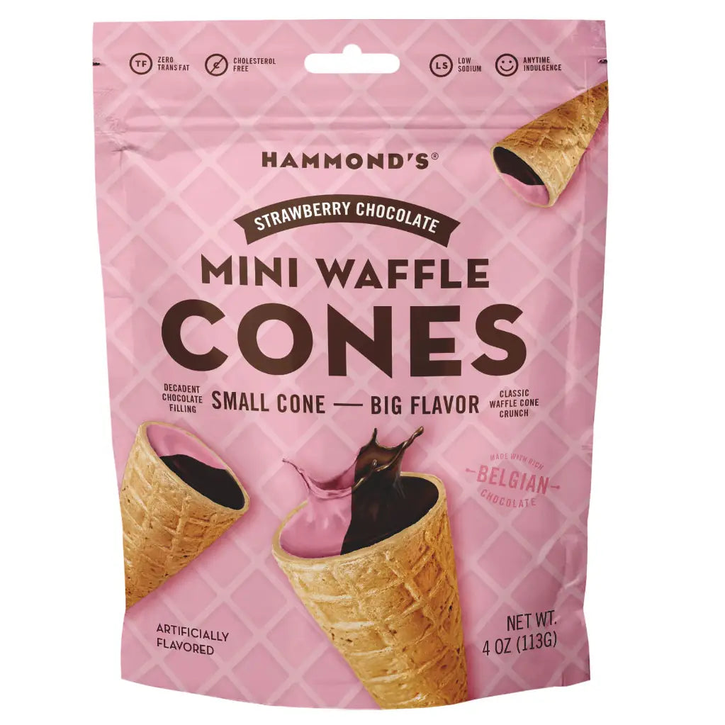 Hammond's Waffle Cones - Strawberry Cream