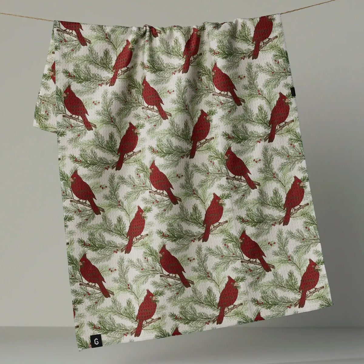 Winter Crimson Luxe Kitchen Towel