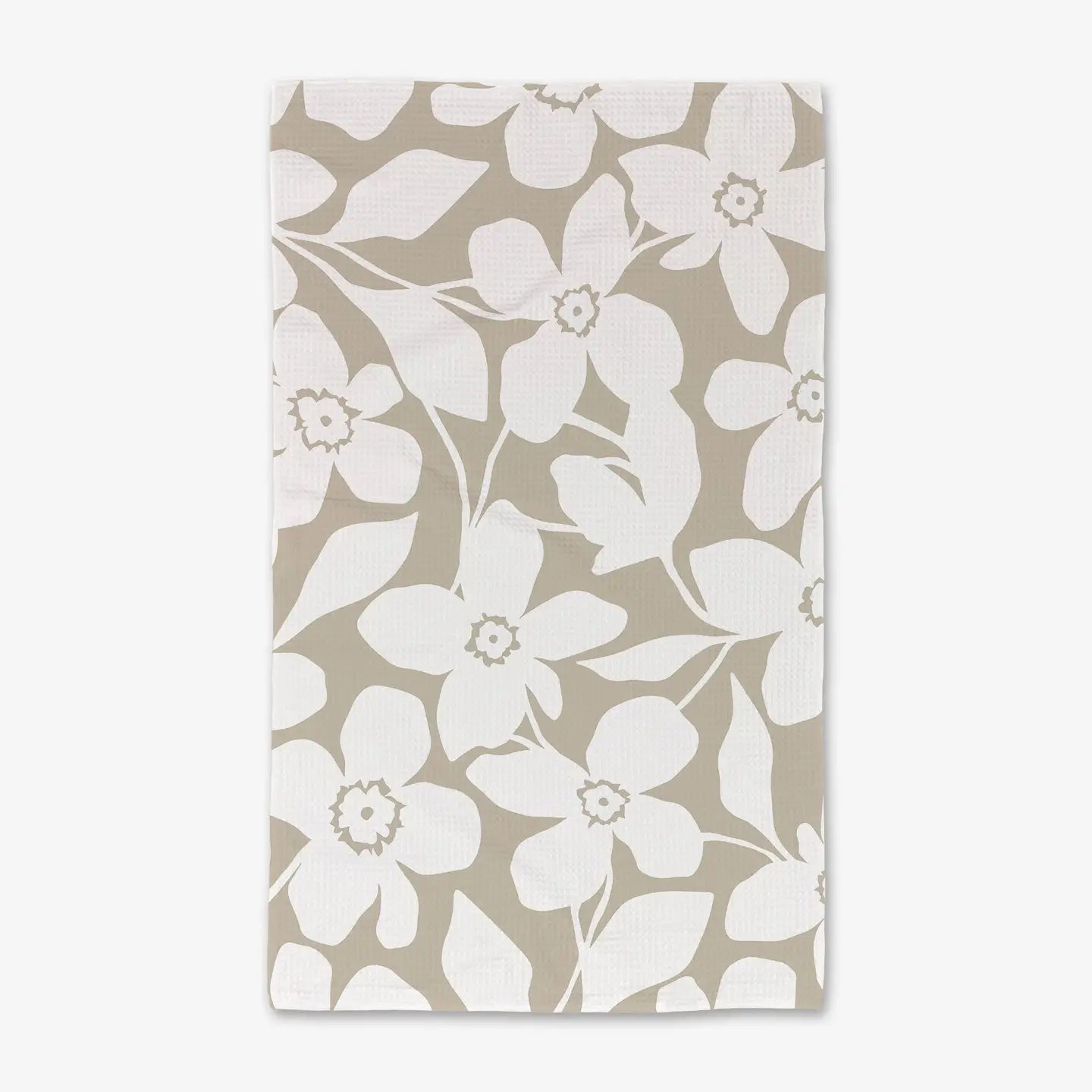 Big Tan Flowers Luxe Hand Towel