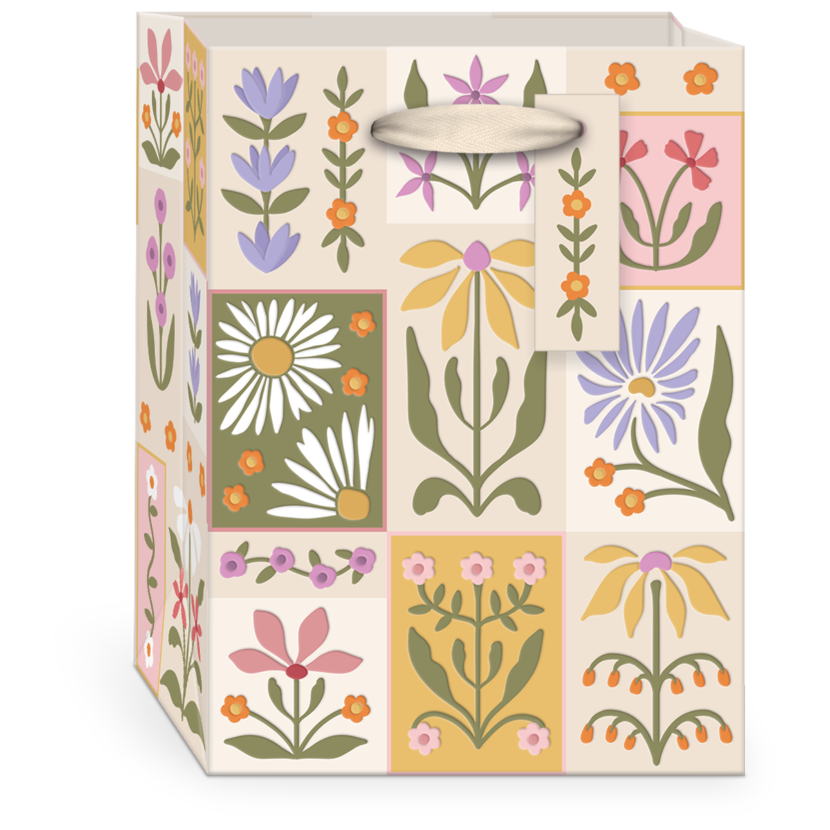 Flower Market Grid Gift Bag