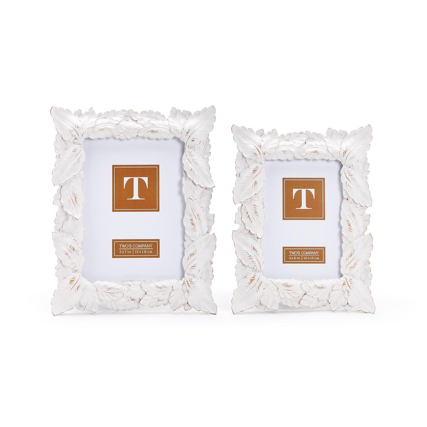 White Washed Fern Leaf Photo Frames