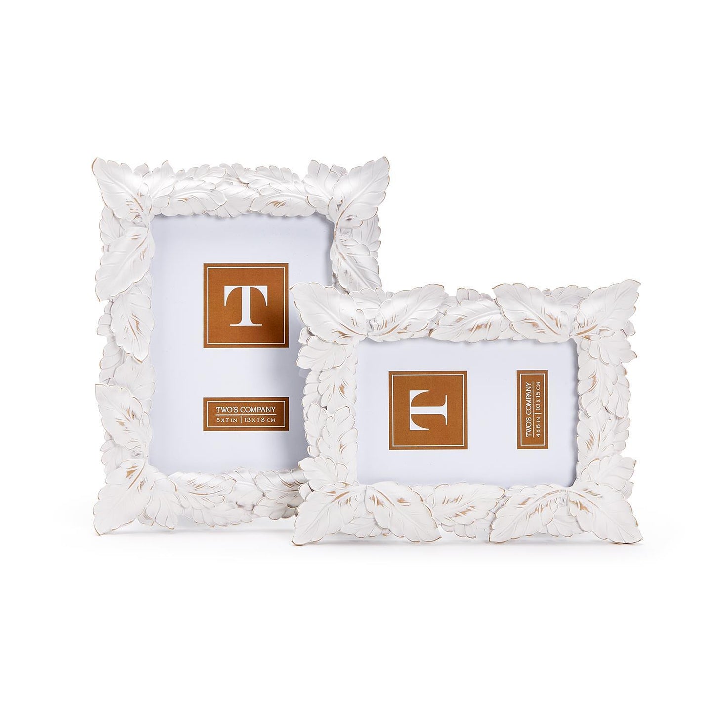 White Washed Fern Leaf Photo Frames