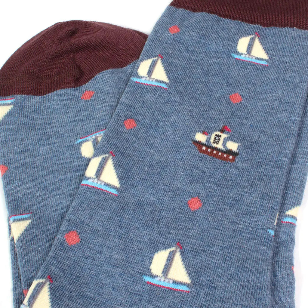 "The Buccaneer" - Sailing Men's Pima Socks