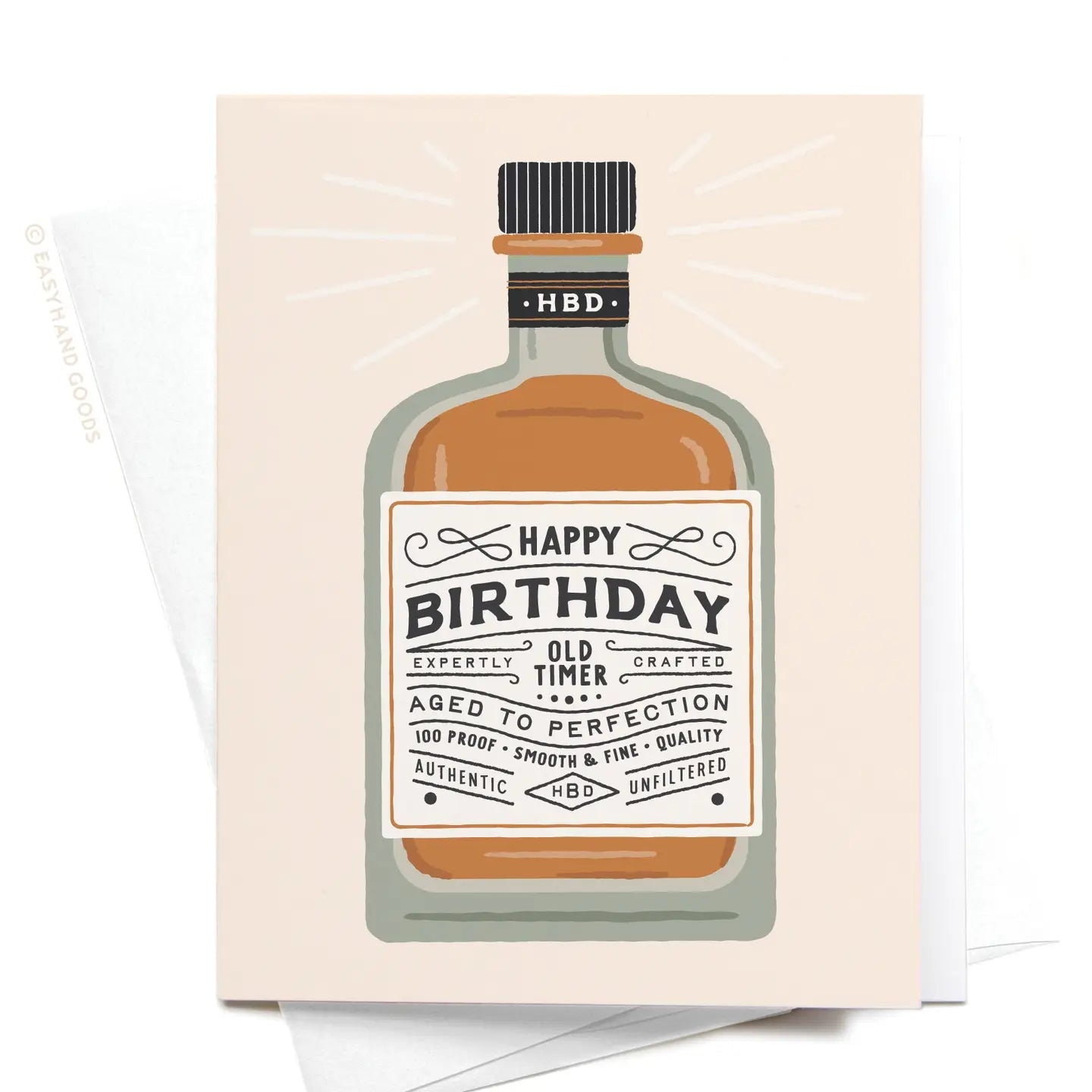 Happy Birthday Whiskey Bottle Card