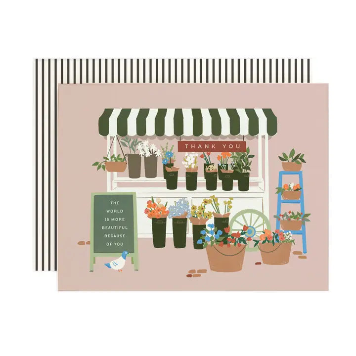 Flower Stall Thank You Card