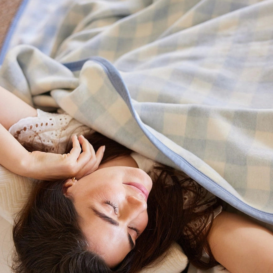ChappyWrap Cozy Gingham Sky Blanket