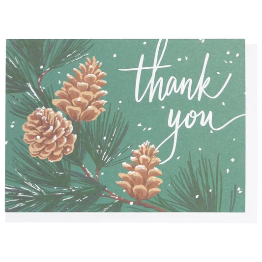 Pinecones Thank You Card
