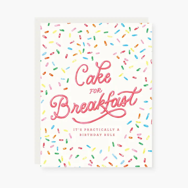 Cake For Breakfast Birthday Card