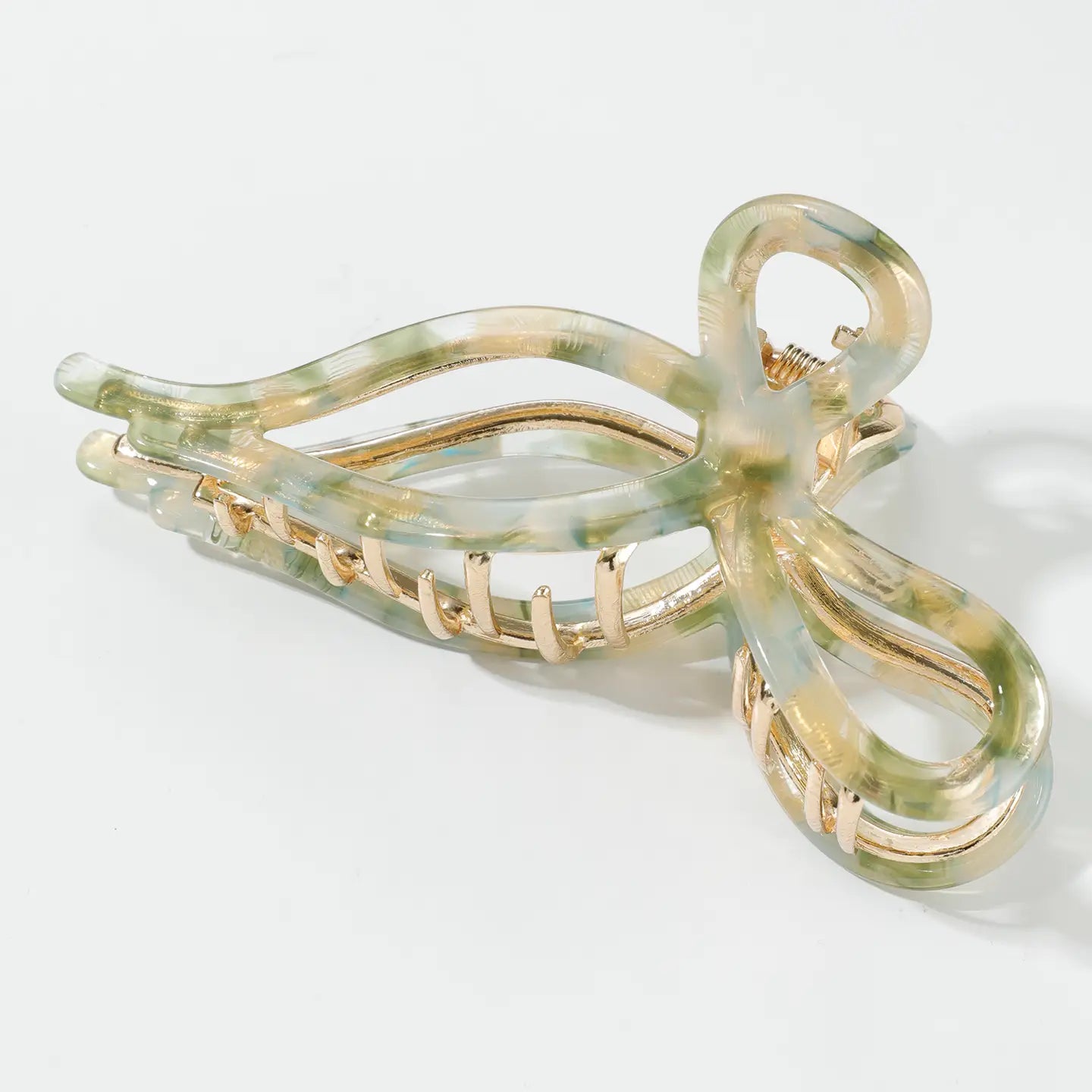 Sabrina Garden | Large Ribbon Metal Bow Claw Clip