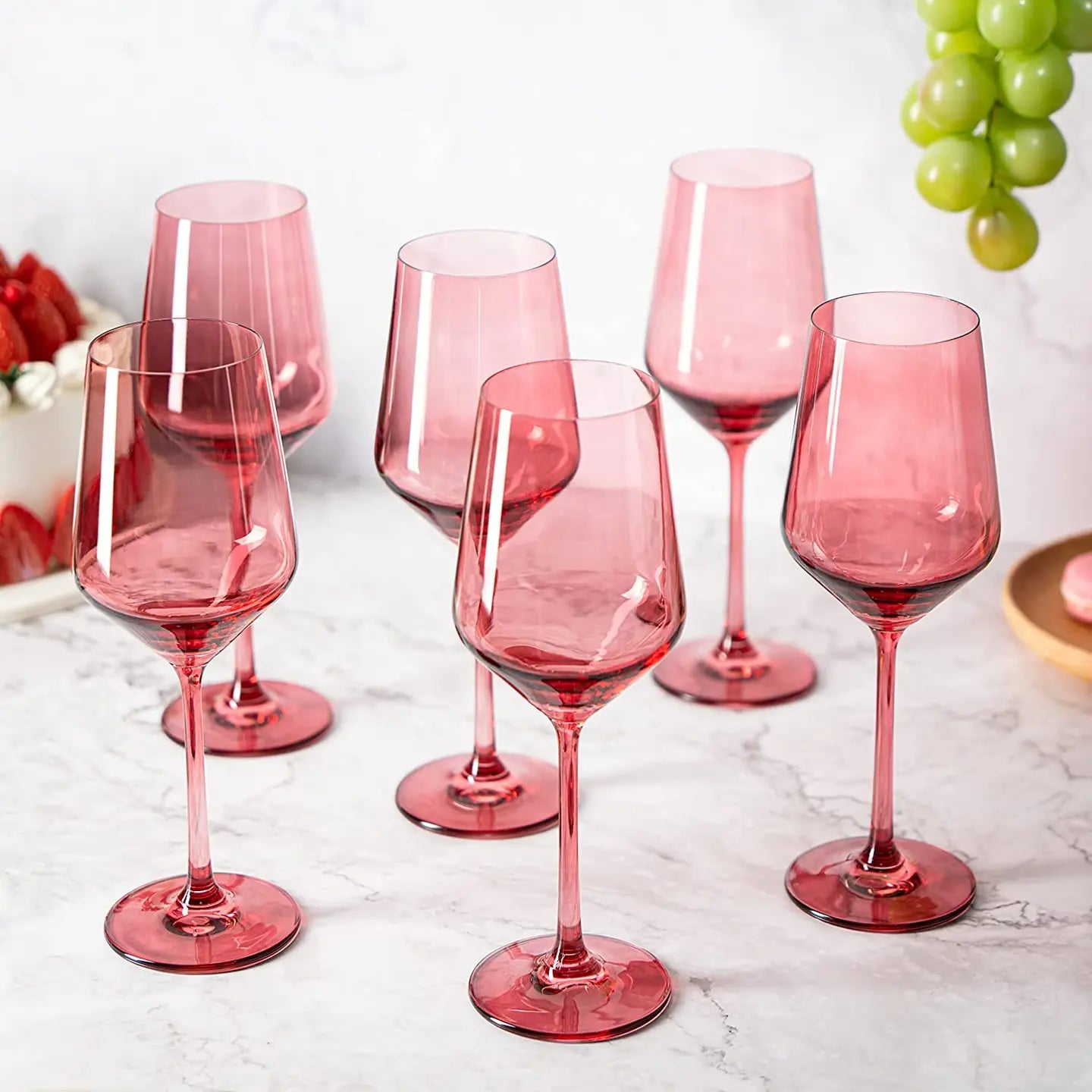 Colored Crystal Wine Glass | Set of 2