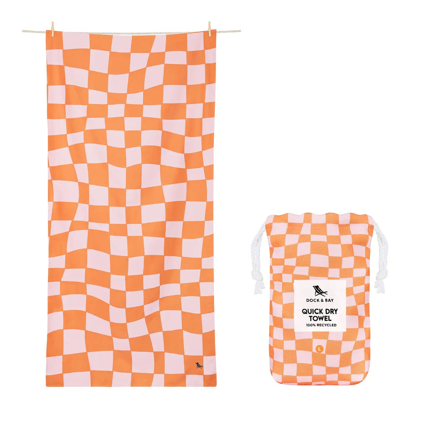 Quick Dry Beach Towels - Groovy Check