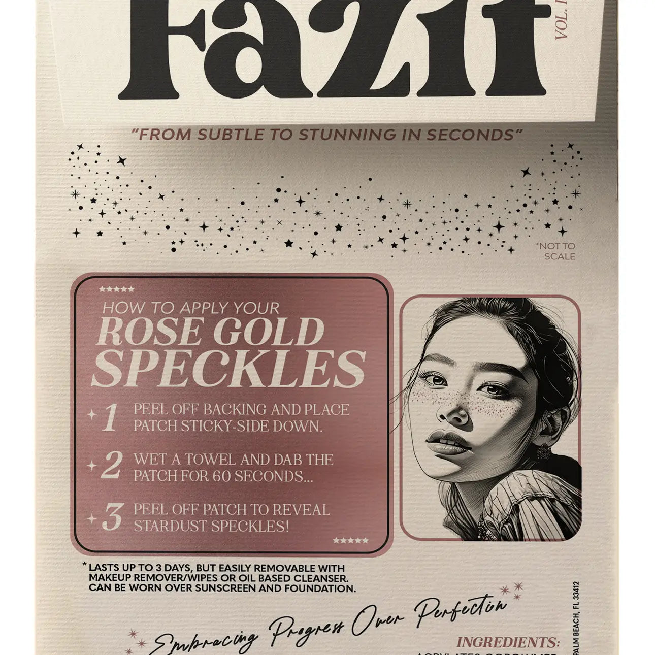 Rose Gold Stardust Speckles Makeup Patches
