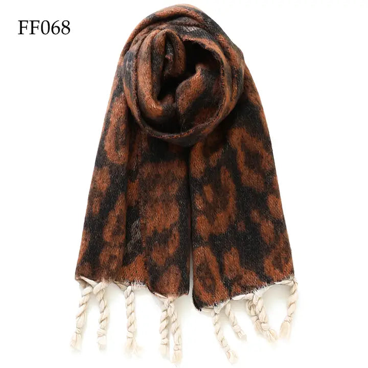 Soft Leopard Brushed Scarf