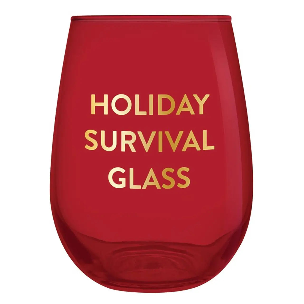 Holiday Survival Wine Glass