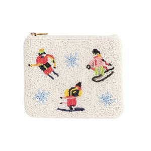 White Ski Beaded Case