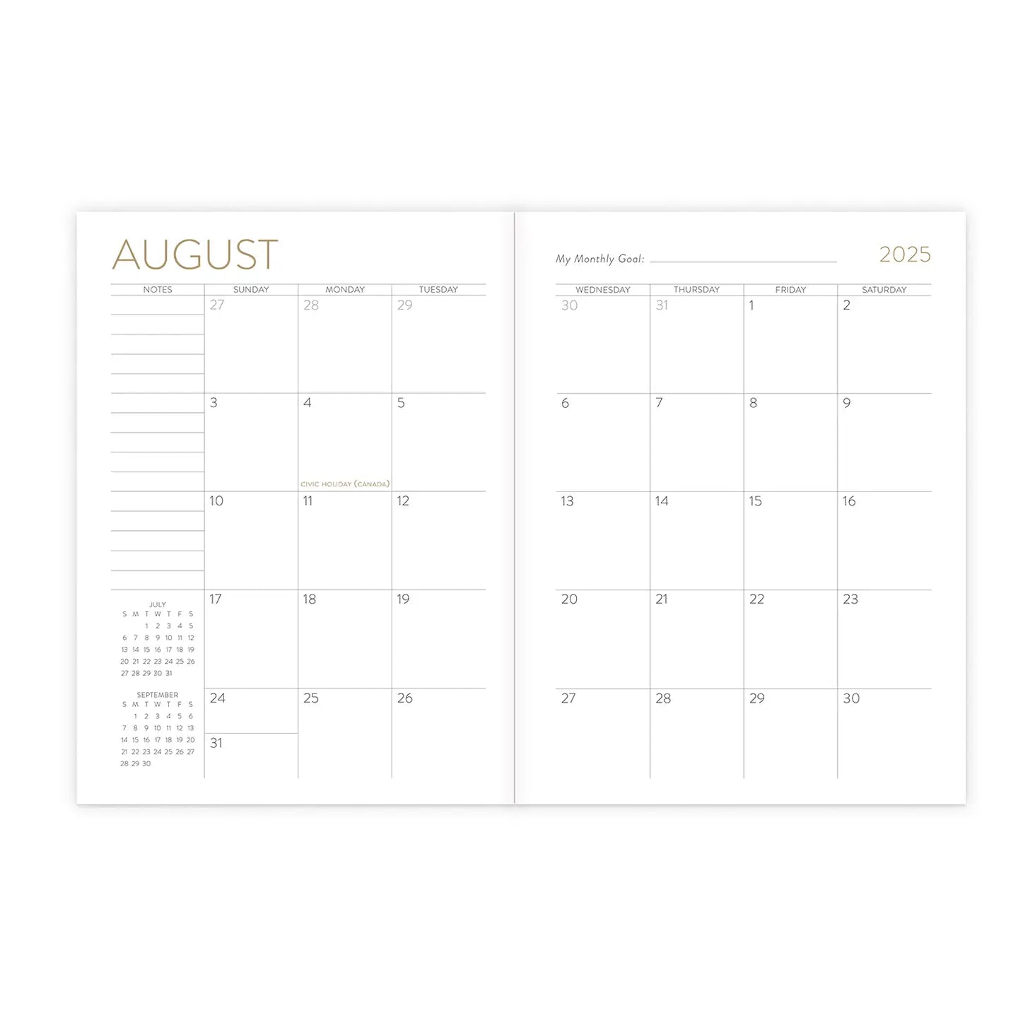 2025- 2026 Floral Abundance On the Go Planner