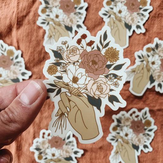 Floral Bouquet Vinyl Sticker