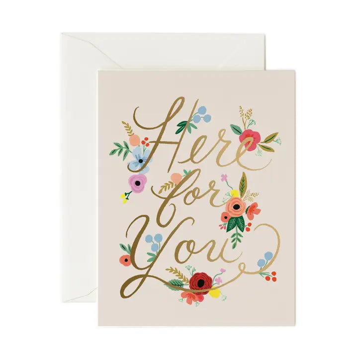 Floral Here For You Card