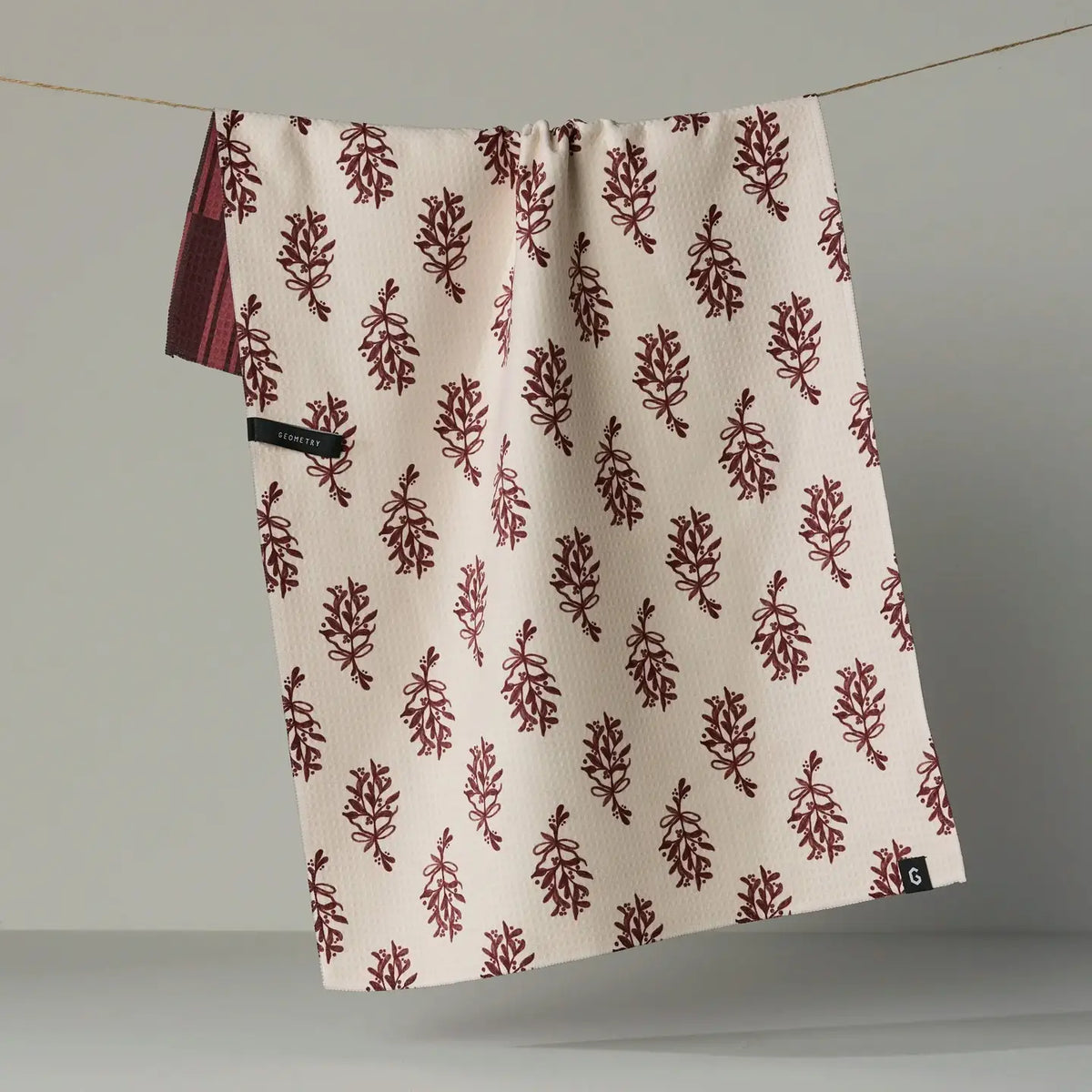 Festive Cranberry Luxe Kitchen Towel