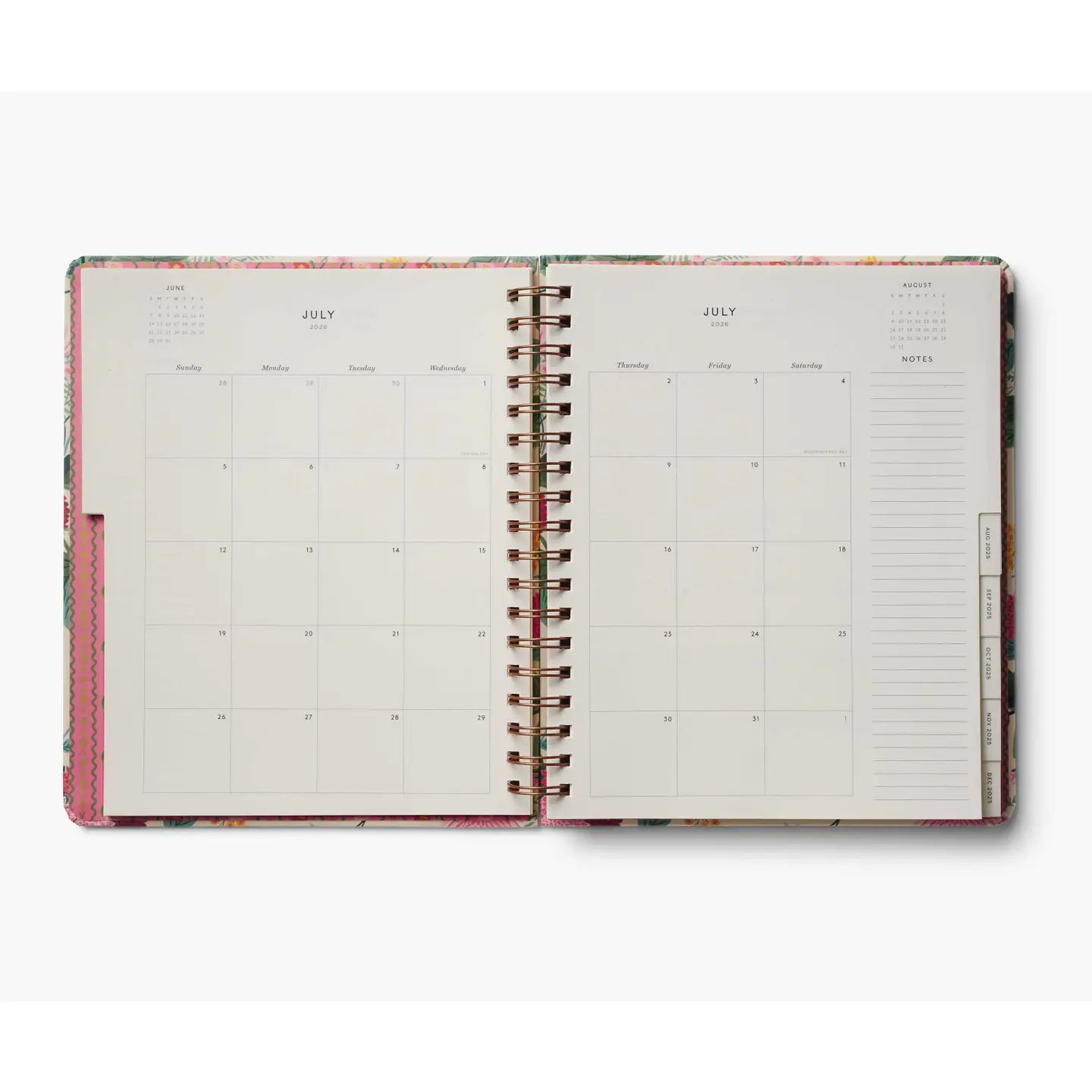 2026 Dahlia 17-Month Academic Hardcover Spiral Planner