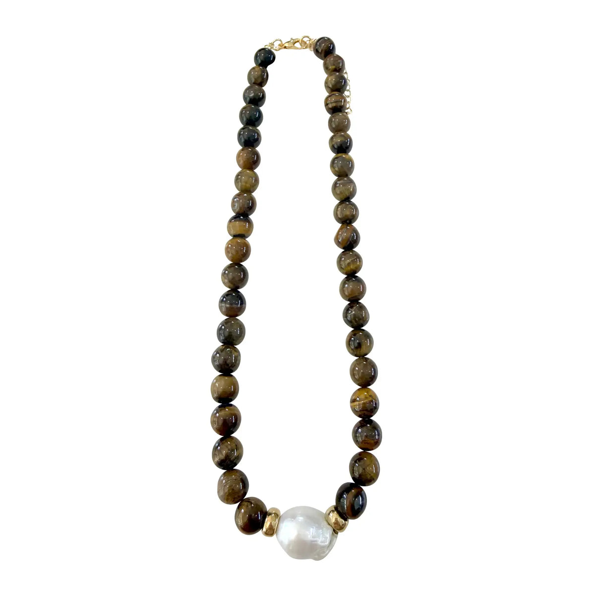 Brenna Brown Beaded Necklace w/ Pearl