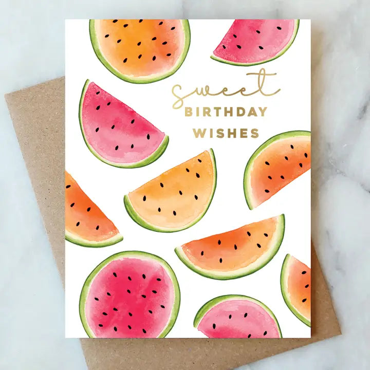 Watermelon Birthday Card