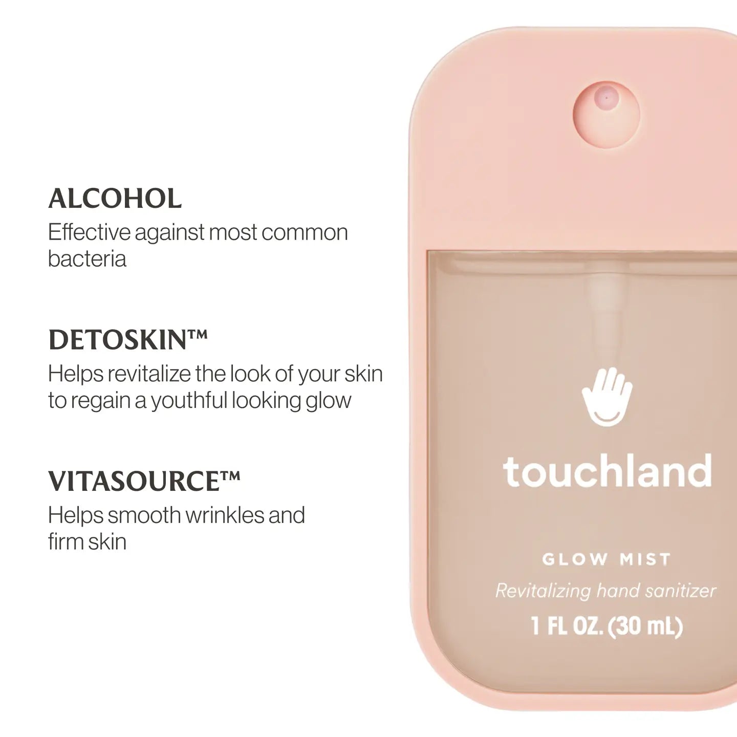Touchland Rosewater Glow Revitalizing Hand Sanitizer