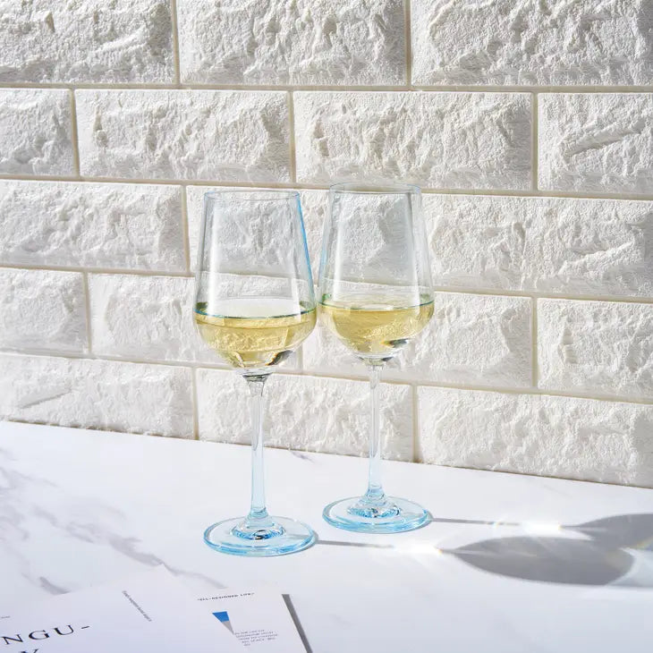 Colored Crystal Wine Glass | Set of 2