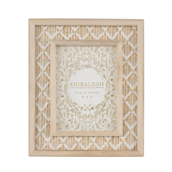Eden Woven White 5 X 7 Frame