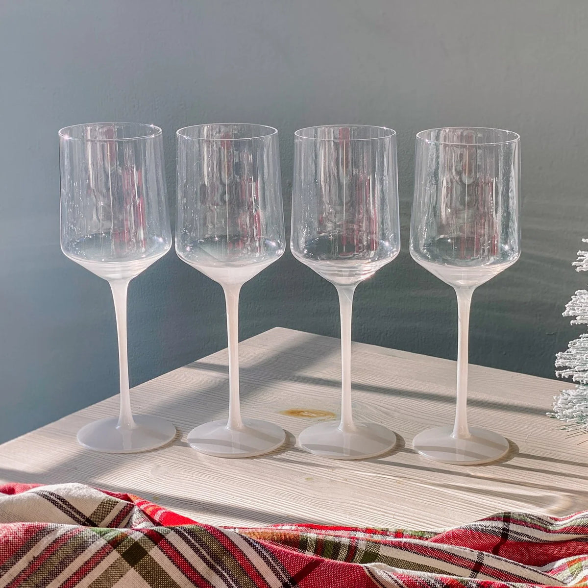 Frosted Wine Glasses Set of 2